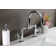 Kingston Brass Webb Two-Handle 2-Hole Deck Mount Bridge Bathroom Faucet with Knurled Handle and Push Pop-Up Drain