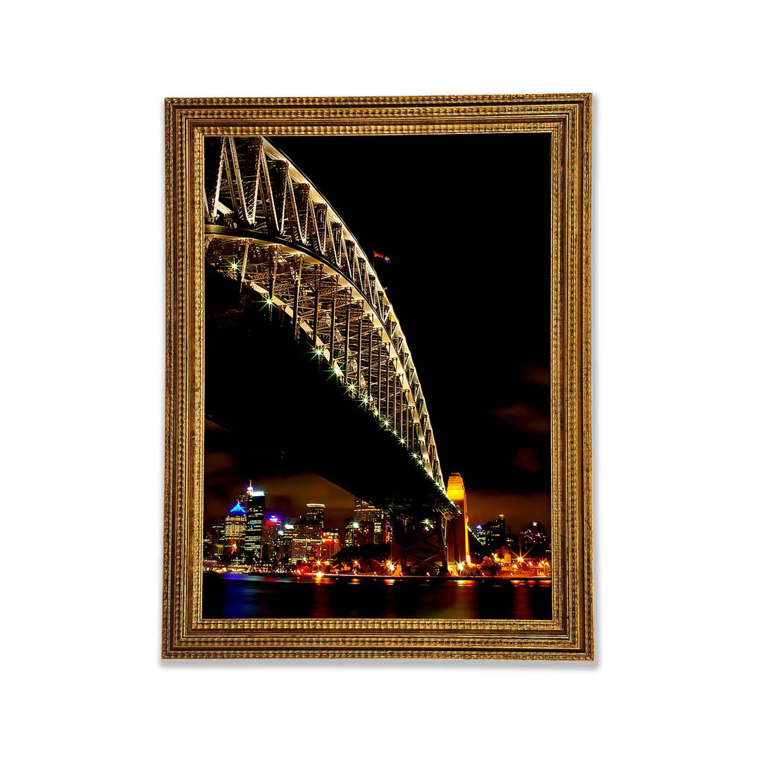 Sydney Harbour Bridge Brown Nights - Einzelner Bilderrahmen Kunstdrucke