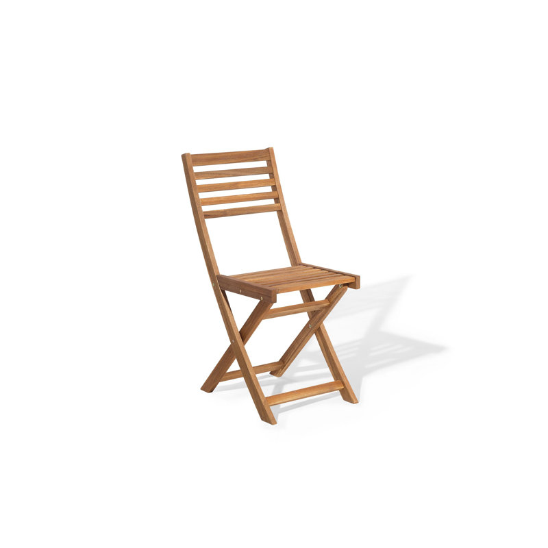 Ahile 2 - Person Acacia Wood Patio Dining Set with Square Table , Cushions Included, Light Wood