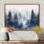 Toile avec cadre flottant brun sélectionné