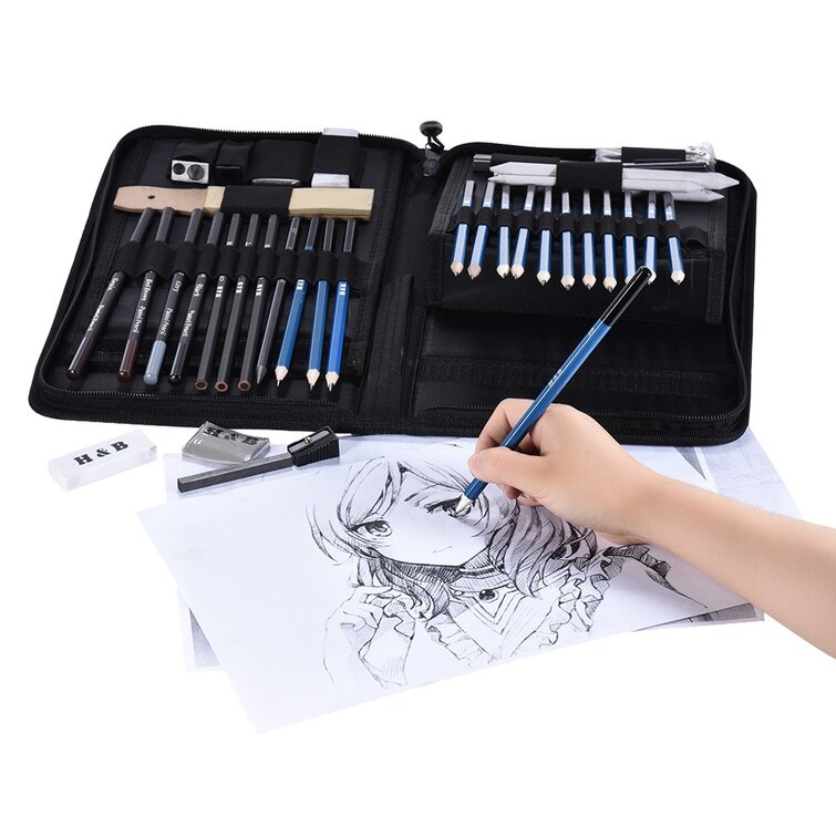 H & B Sketching Pencils Set 40-Piece Drawing Pencils and Sketch