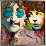 John & Paul by Colio - Floater Frame Painting on Canvas