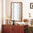 Wavy Rectangle Solid Wood Frame Decorative Mirror,For Bedroom, Bathroom, Living Room, Entryway-1686799675-1688807624