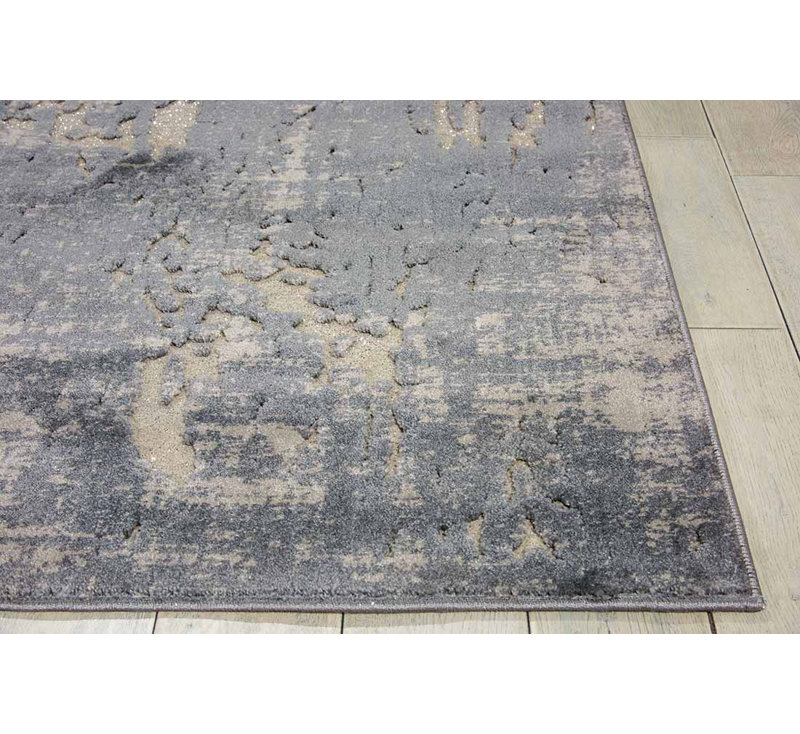 Gleam Area Rug in Slate Gray/Ivory, Rectangle 5'3" x 7'3"