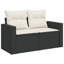 Ensemble de canapé de jardin Vidaxl PE rotin noir, acier thermolaqué, polyester, mousse