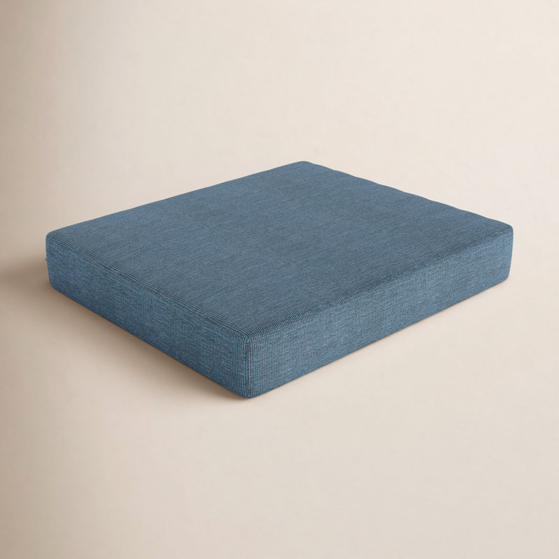 Zuria Sunbrella® Outdoor 3.5'' Ottoman Seat Cushion, Spectrum Denim Sunbrella®