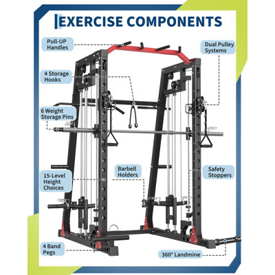 Cage électrique 2200LB Smith Machine Home Gym