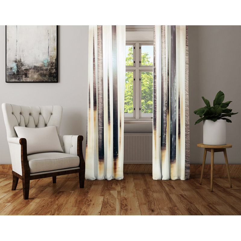 Dienne Semi Sheer Curtain Pair, 40" W x 82" L