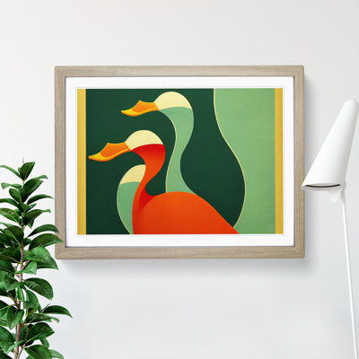 Ducks Deco Abstract - Single Picture Frame Painting