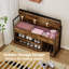 Range-chaussures à 2 niveaux avec rangement caché, boîte de rangement à plateau relevable, coussin rembourré,-825682437