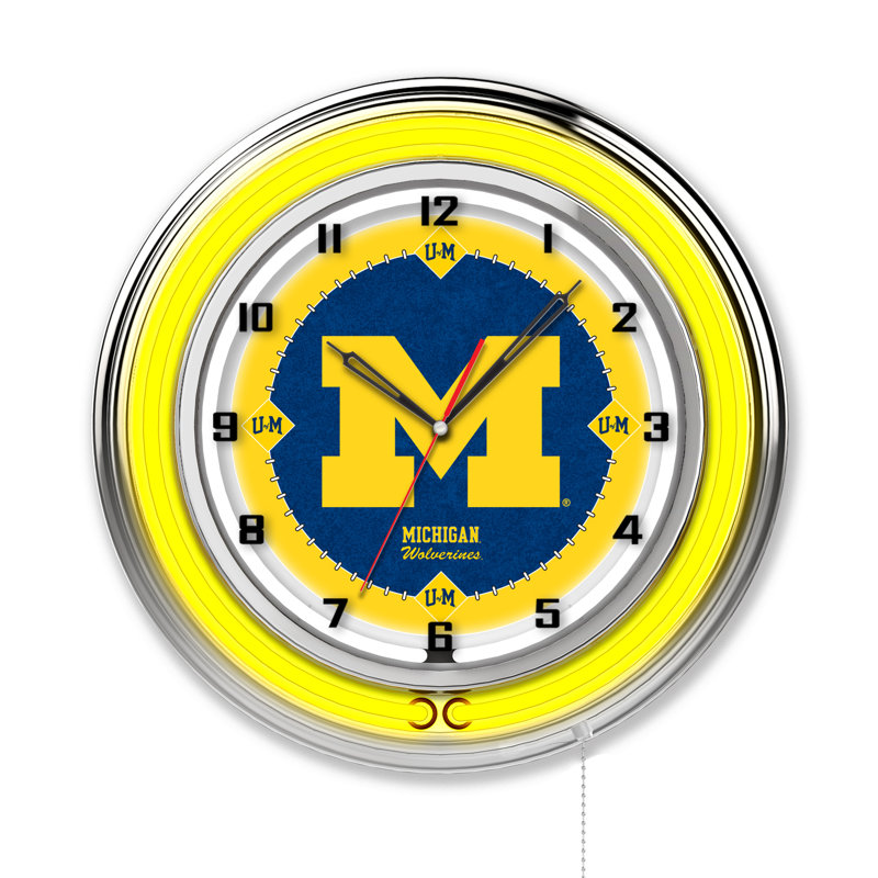 Horloge murale 19 po NCAA, Wolverines du Michigan