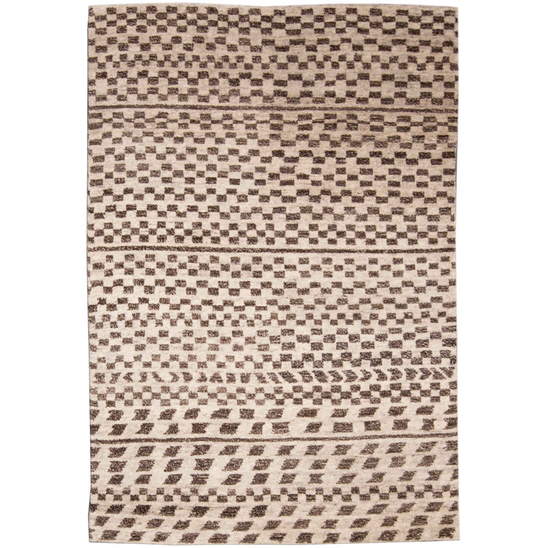 Modern One-of-a-Kind Rectangle 4'5" x 6'7" Hand Knotted Area Rug