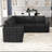 Aubade Storage L-Shaped Modular Sofa Set With Pull-Out Sofa Bed-2120586631