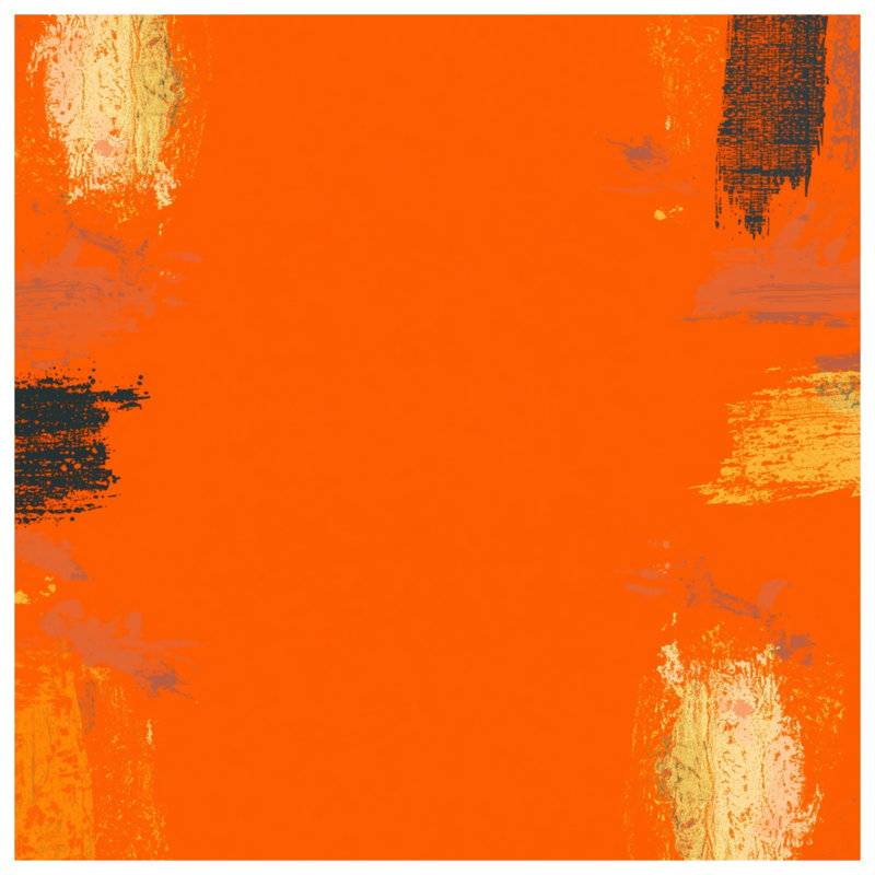 Édredon orange texturé coup de pinceau, Simple extra long