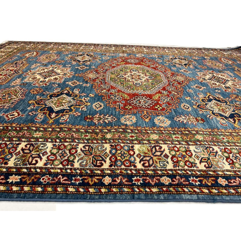 Oriental Area Rug in Light Blue