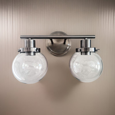 Bathroom Wall Sconce, 2- Black With Clear Glass Shade, Versatile Style For Bathroom, Living Room Mounted , Modern Room, Bedroom, Hallway
