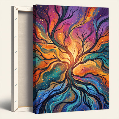 Arbre cosmique, reproduction d'art sur toile, ensemble de 1