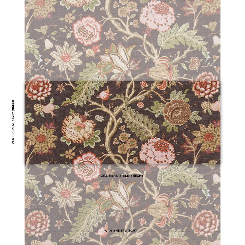 Darsy Tree Of Life Fabric, Sepia