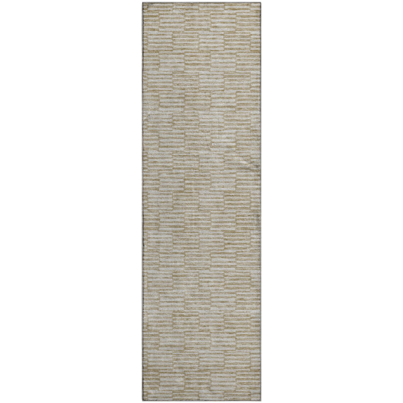 Premium Machine Washable Prisco Beige Rug, Runner 2'3" x 7'6"