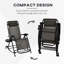 Chaises berçantes d'extérieur, chaise berçante inclinable et inclinable pliable avec coussin, porte-gobelet et téléphone, conception combinée avec pieds pliants, gris-1934408123-1934408124