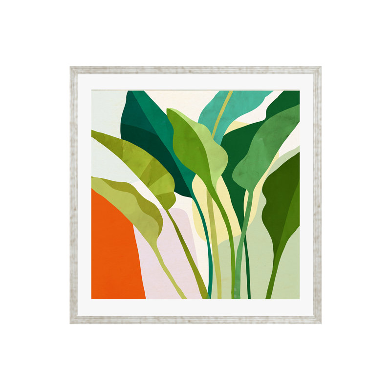 Tropica I by Victoria Borges, 32"H x 48"W, Pattern Silver