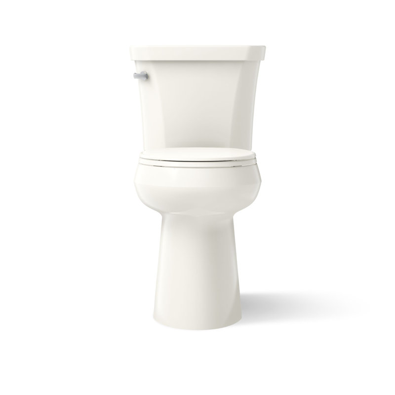 Toilette haute deux pièces à devant rond Highline, 1,28 gallon par pouce carré, Beige