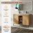 60" Double Bathroom Vanity With Resin Basin-310523694