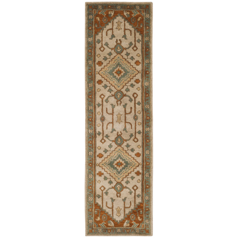 Tapis oriental en laine touffeté à la main Cranmore, Tapis de couloir 2 pi 3 po x 6 pi
