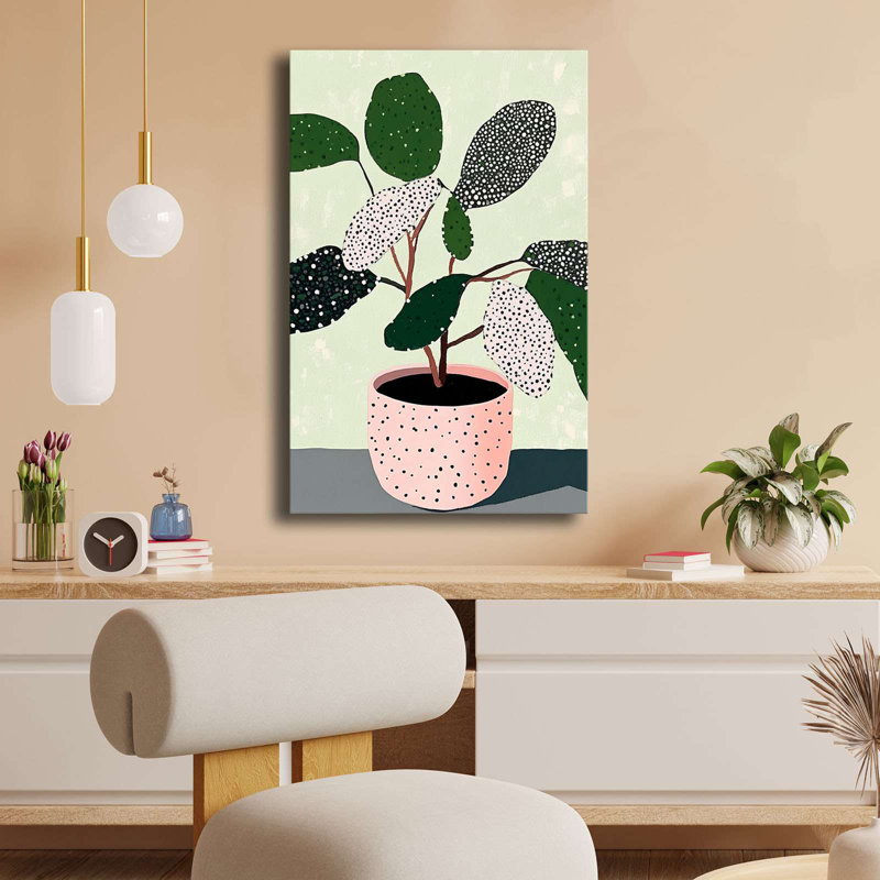 Peinture décorative sur toile, H 27,56 po x l 17,72 po