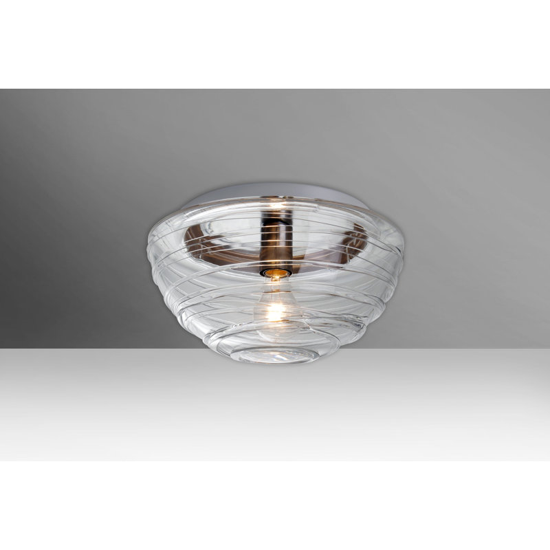Lukens Gray 1 - Bulb Outdoor Semi Flush Mount, Clear
