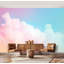 Papier peint adhésif auto-adhésif en papier à motif de nuage de ciel pastel amovible pour salon Chambre à coucher H 69 po x l 96 po-2116778920