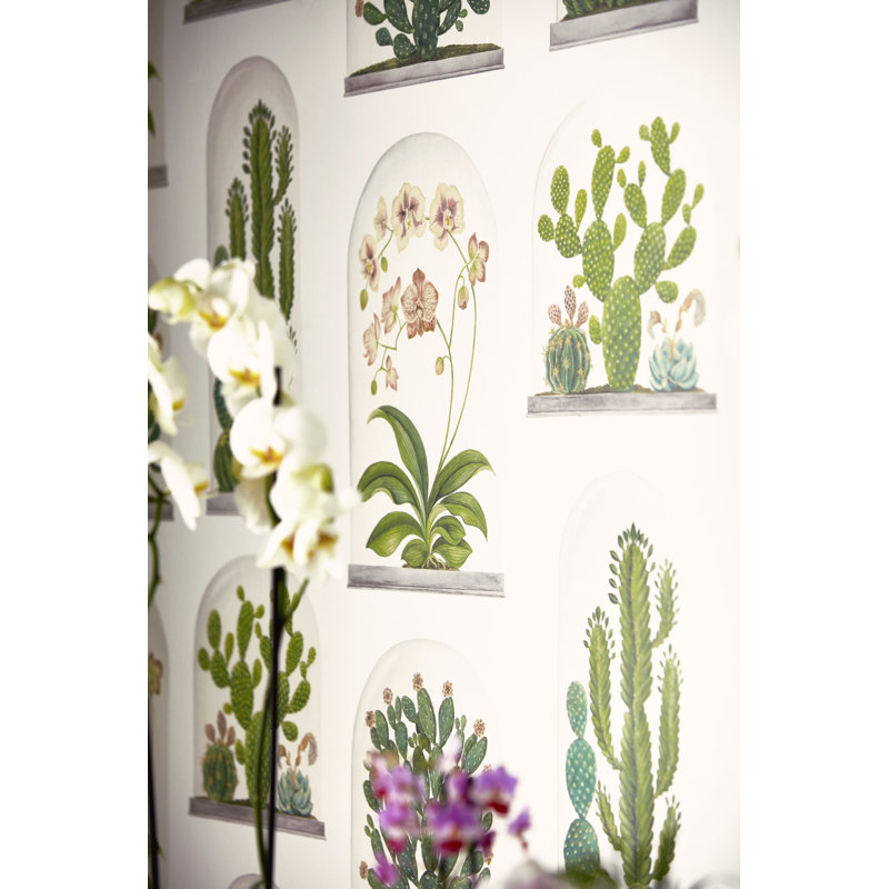 Terrariums 10.05m x 52cm Matte Wallpaper Roll, White