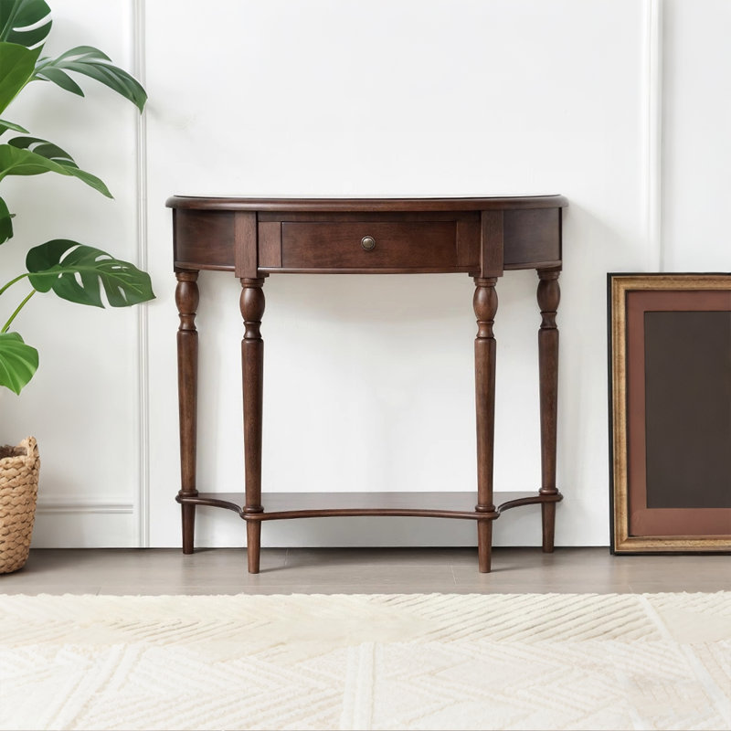 Étagère de rangement de 39,37 po de style américain en bois massif de couleur noyer