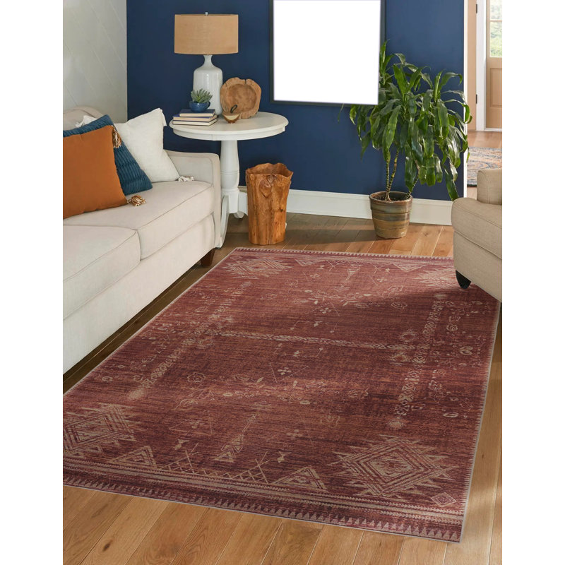 Tapis brun et ivoire Maril Maynor, Rectangle 5 pi x 7 pi