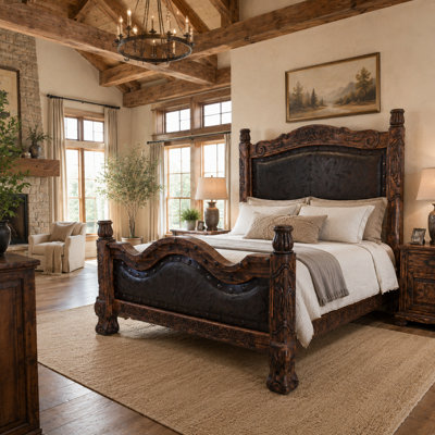 Cimarron Heritage King Tooled Leather Bed
