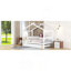 Lit simple en bois avec lit gigogne simple, blanc