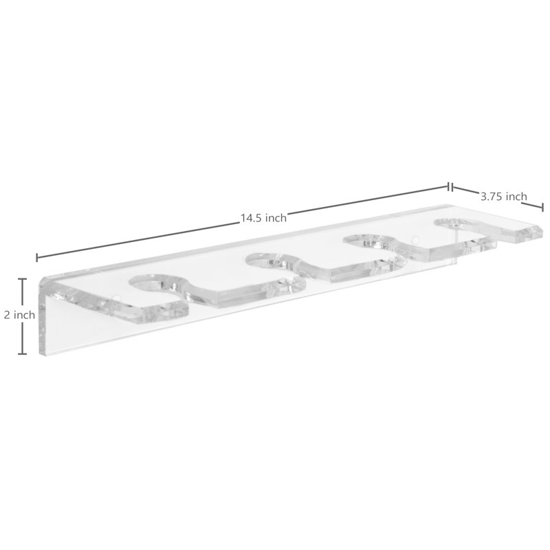 Plastic / Acrylic Wall Mounted Wine Glass Rack in Clear 