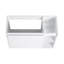 Meuble-lavabo compact compact blanc brillant et lavabo en céramique, conception moderne peu encombrante