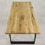 Norman Oak Unfinished Solid Wood Top Metal Base Dining Table-1530349331-1530349328