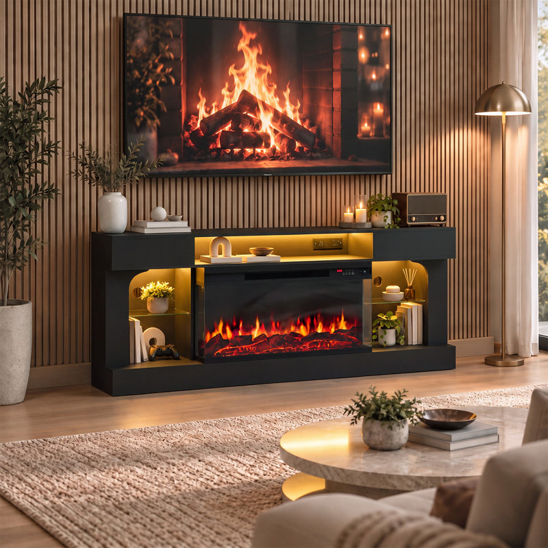 TV Stand Without Electric Fireplace