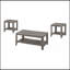 Ensemble de table, ensemble de 3 pièces, café, bout, côté, décor, salon, stratifié gris, transitionnel