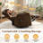 Recliner Chair, 360°Swivel Recliner, Recliners With Heat And Massage, Rocker Recliner For Adults , Side Pocket And USB Ports-1959740292