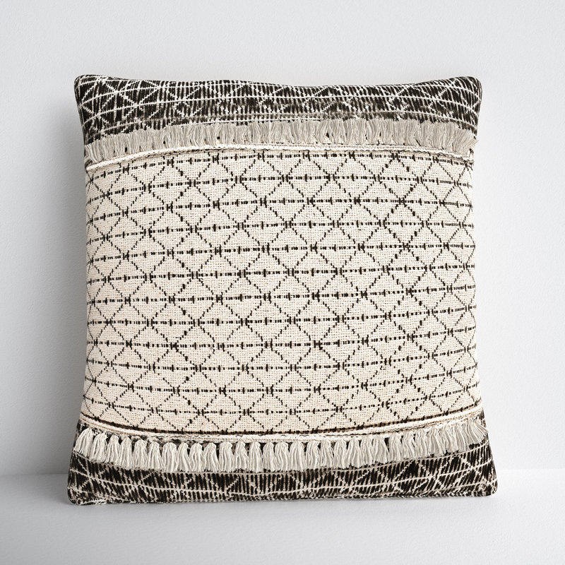 Santina Tassels Cotton Throw Pillow, 18" x 18", Pillow Cover Only - No Insert