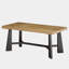 Grande table basse de 47,2 po avec pieds noirs robustes et base à barre transversale, grande table centrale moderne pour le salon, assemblage rapide en 15 minutes