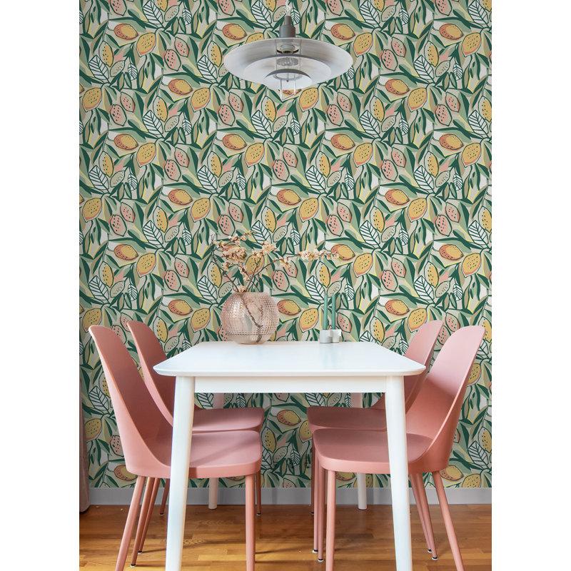 Main Squeeze Peach Peel and Stick Wallpaper