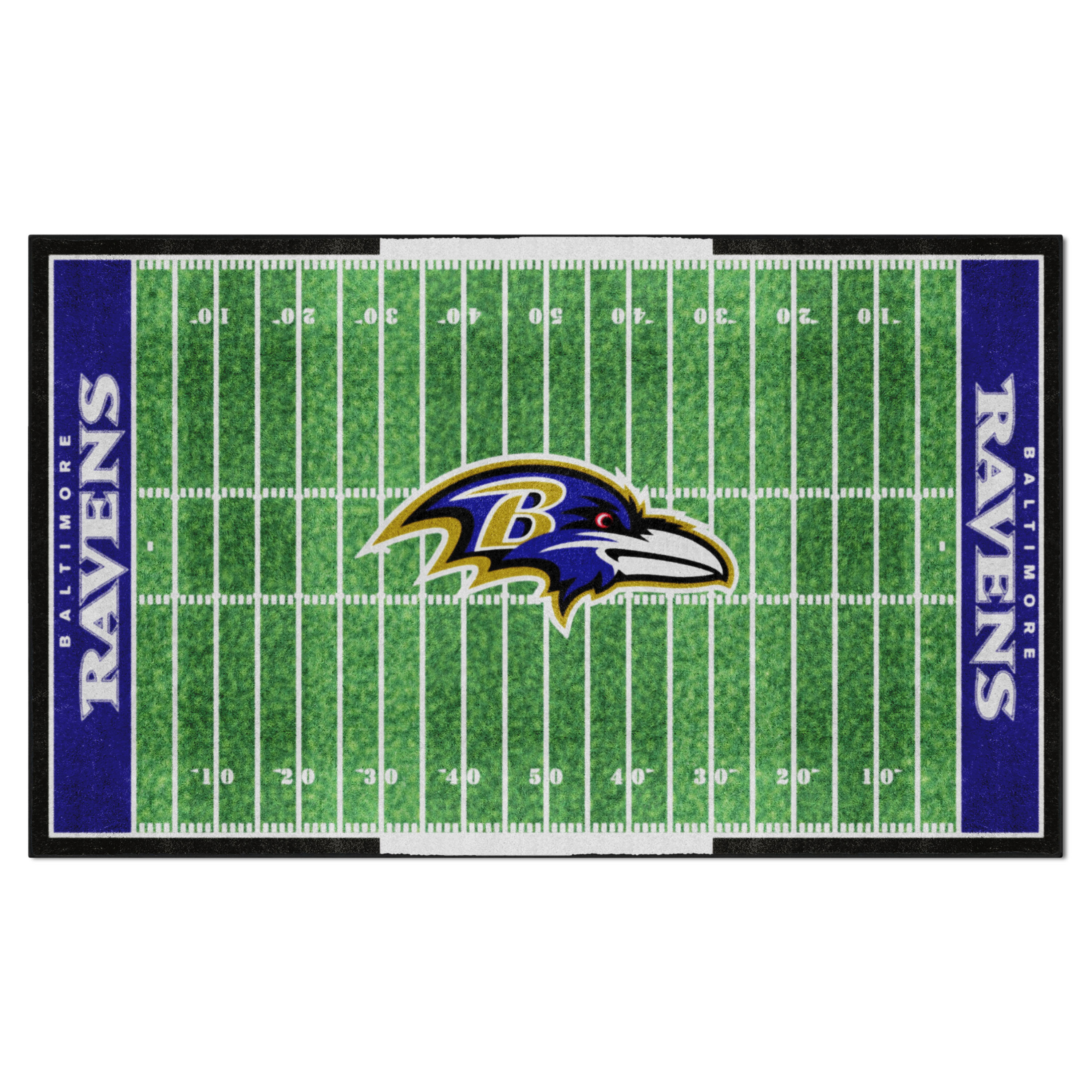 FANMATS Baltimore Ravens 6 Ft. X 10 Ft. Plush Area Rug | Wayfair