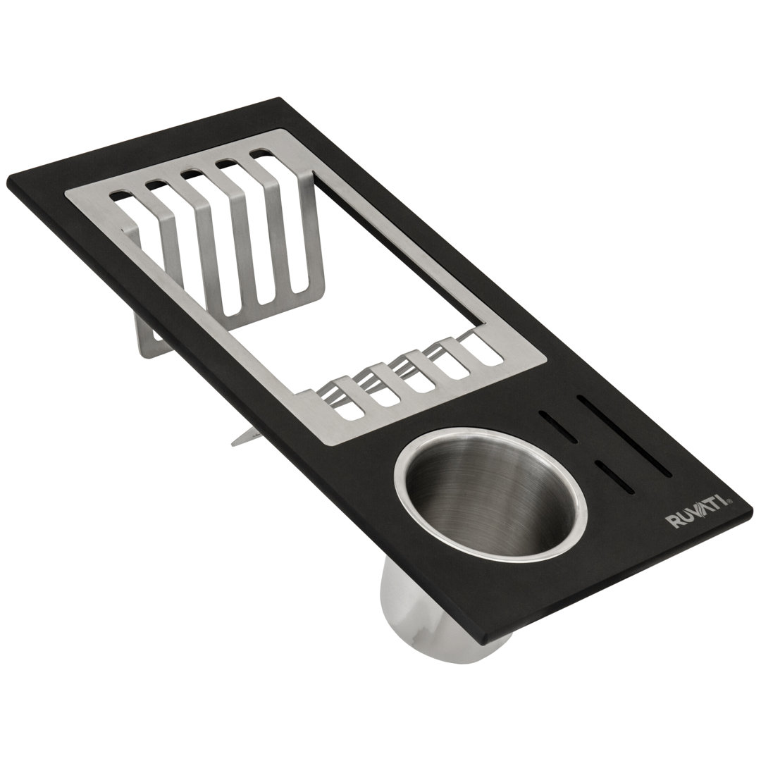 Ruvati Dish Plate and Silverware Caddy Drying Rack for Workstation Sinks Ruvati 