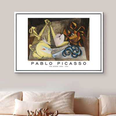 Art mural classique, IDea4WALL, reproduction d'art sur toile, crabe araignée, par Pablo Picasso