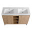 Meuble-lavabo autoportant 48 po avec lavabo double, charnière de porte à fermeture douce