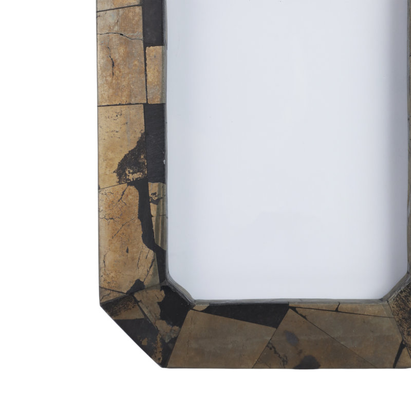 Sagebrook Home Livio Pyrite Semi-Precious Stone Photo Frame, 4" x 6"